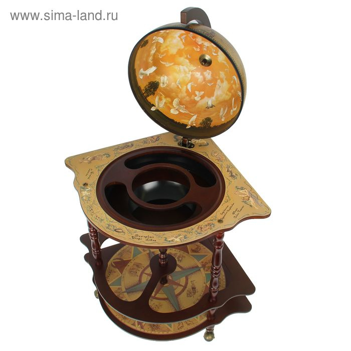 Глобус бар декоративный угловой Глобус бар декоративный угловой "Карта Коломбо" 91х53х53 см