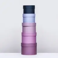 Набор круглых подарочных коробок 5 в 1 &laquo;Нежный&raquo; 20&times;14 - 15&times;10 см