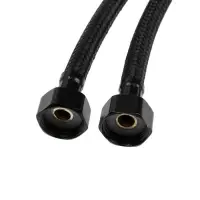 Подводка гибкая для смесителя ZEIN engr, нейлон, 1/2", М10, 50 см, набор 2 шт., черная