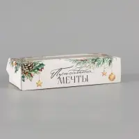 Коробка подарочная, самосборная &laquo;Еловый венок&raquo;, 17&times;7&times;4 см