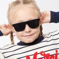 Очки солнцезащитные детские OneSun, uv 400, 13&times;12.4&times;3.9 см, линза 3.5&times;4.5 см, черные