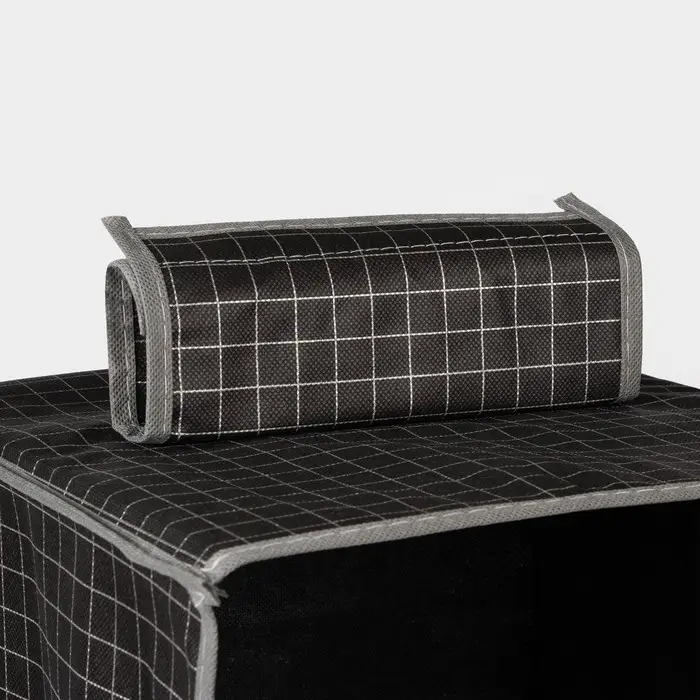 Органайзер подвесной Доляна &laquo;Кло&raquo;, 4 отделения, 30&times;30&times;80 см, чёрный