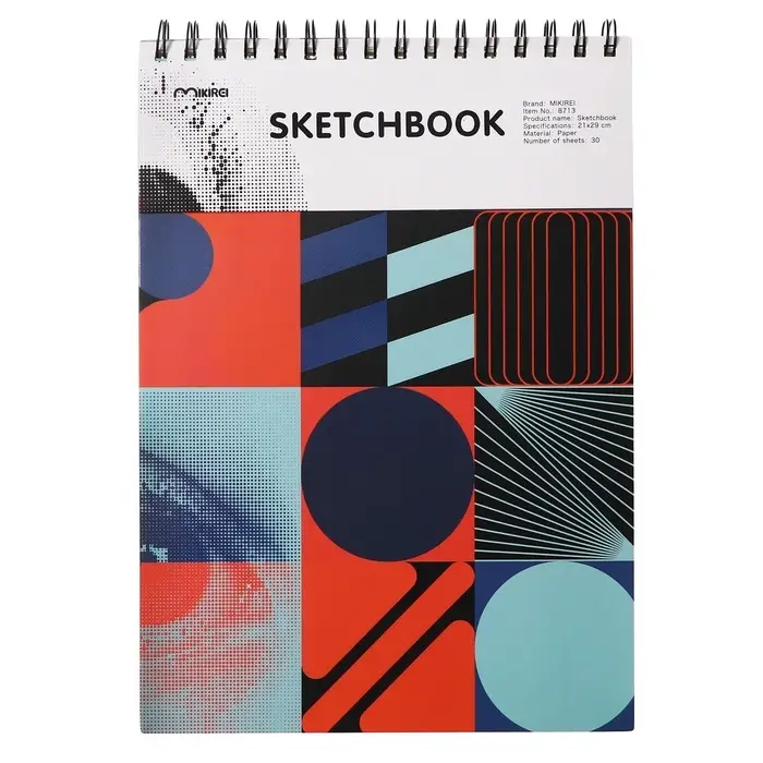 Скетчбук 21&times;29 см для пастели, 30 листов, жесткая обложка, плотность 130 г, МИКС
