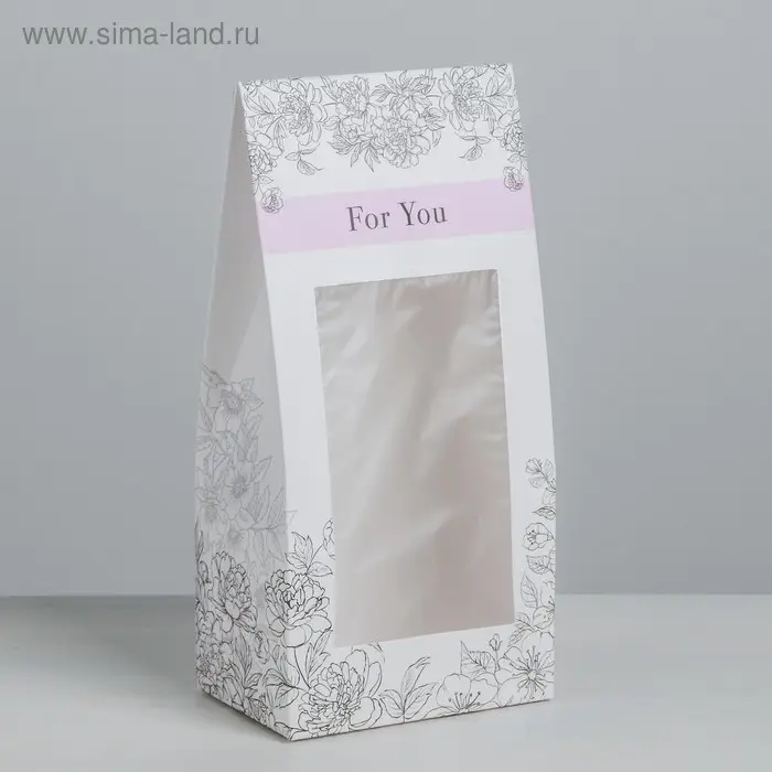 Коробка кондитерская складная, упаковка For you, 9 х 19 х 6 см Коробка кондитерская складная, упаковка For you, 9 х 19 х 6 см
