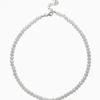 Чокер из бисера &laquo;Хрусталь&raquo;, разноцветный в серебре, 36 см + 5 см доп, цепочка