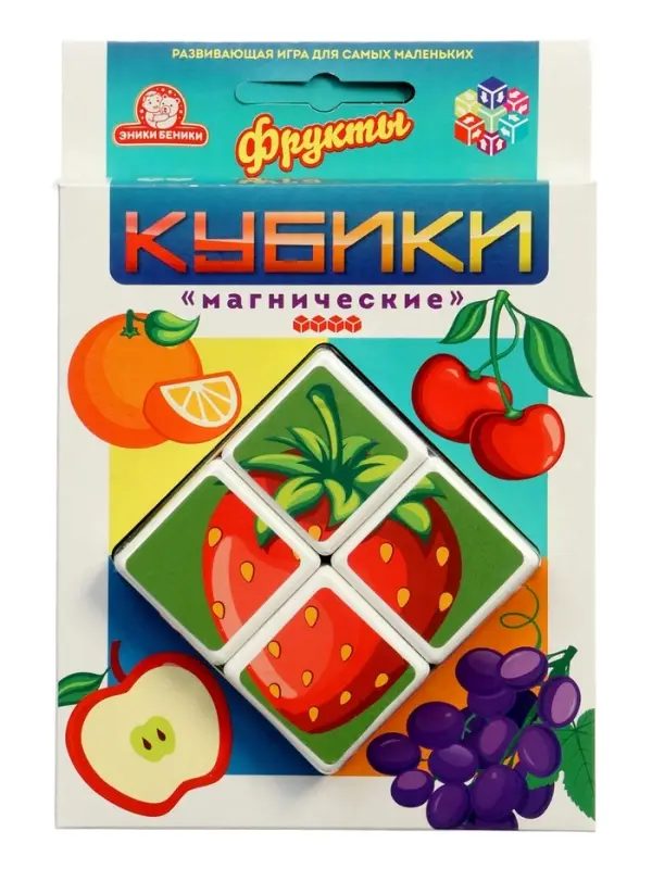 Кубики магнитные Татой &laquo;Фрукты&raquo;