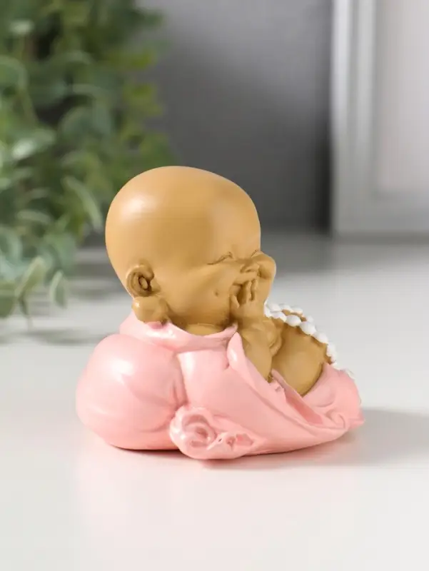 Фигурка полистоун &laquo;Маленький хотей в розовом одеянии - не скажу&raquo;, 8&times;9.3&times;7 см