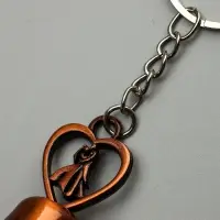 Брелок металл "Колокольчик - влюблённые в сердце" МИКС 4,9х2,8х2,8 см