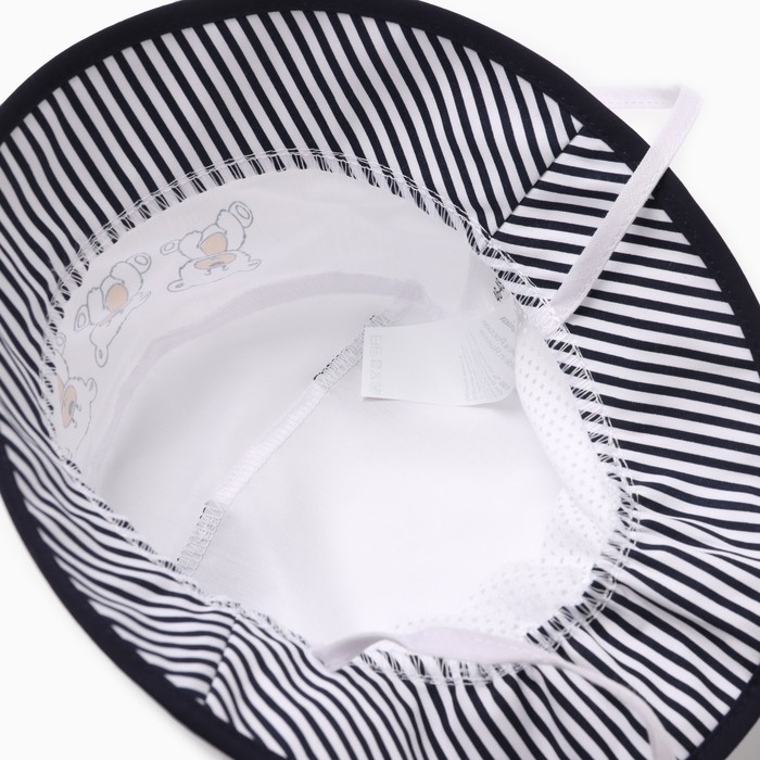 Панама детская, цвет белый/мишка, размер 46-48 Панама детская, цвет белый/мишка, размер 46-48