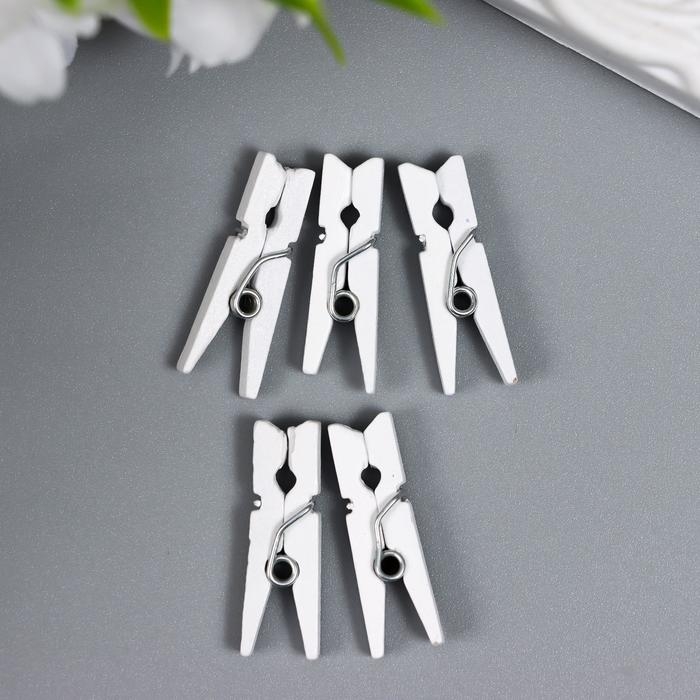 Набор декоративных мини-прищепок Mr.Painter Набор декоративных мини-прищепок Mr.Painter "Белый" 25 шт