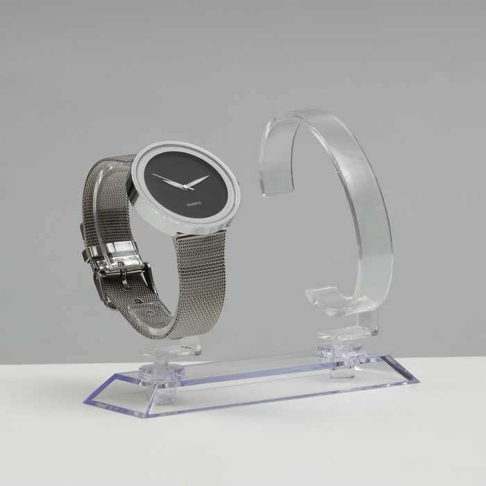 Подставка под часы, двойная, цвет прозрачный, 11,5×6,5×9,5 см Подставка под часы, двойная, цвет прозрачный, 11,5×6,5×9,5 см