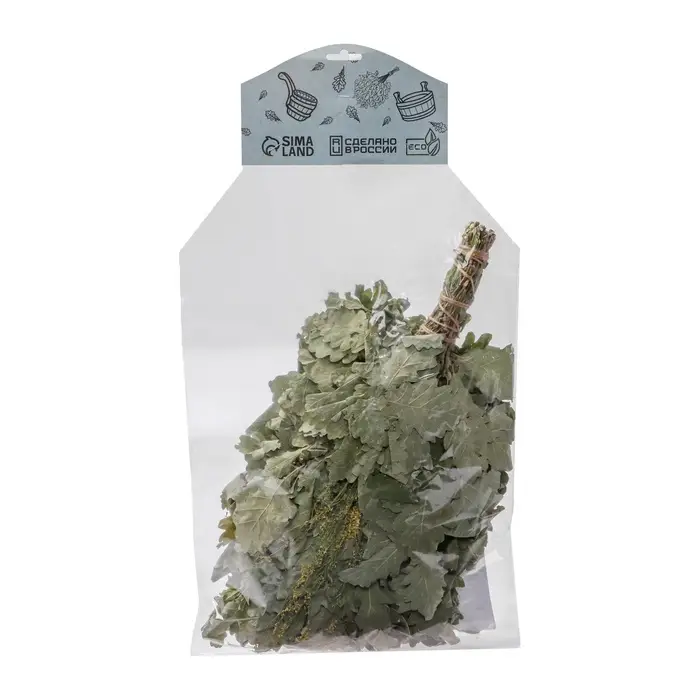 Веник для бани, дубовый, 45 см, с донником