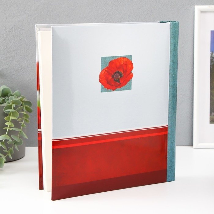 Фотоальбом  магнитный 23х28 см. 30 листов, "Цветы"