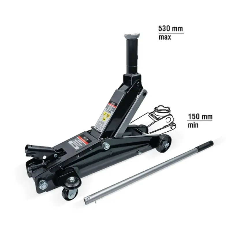 Домкрат подкатной AVS FJ-3000M, 3т, 150-530 мм (удлиненный шток)