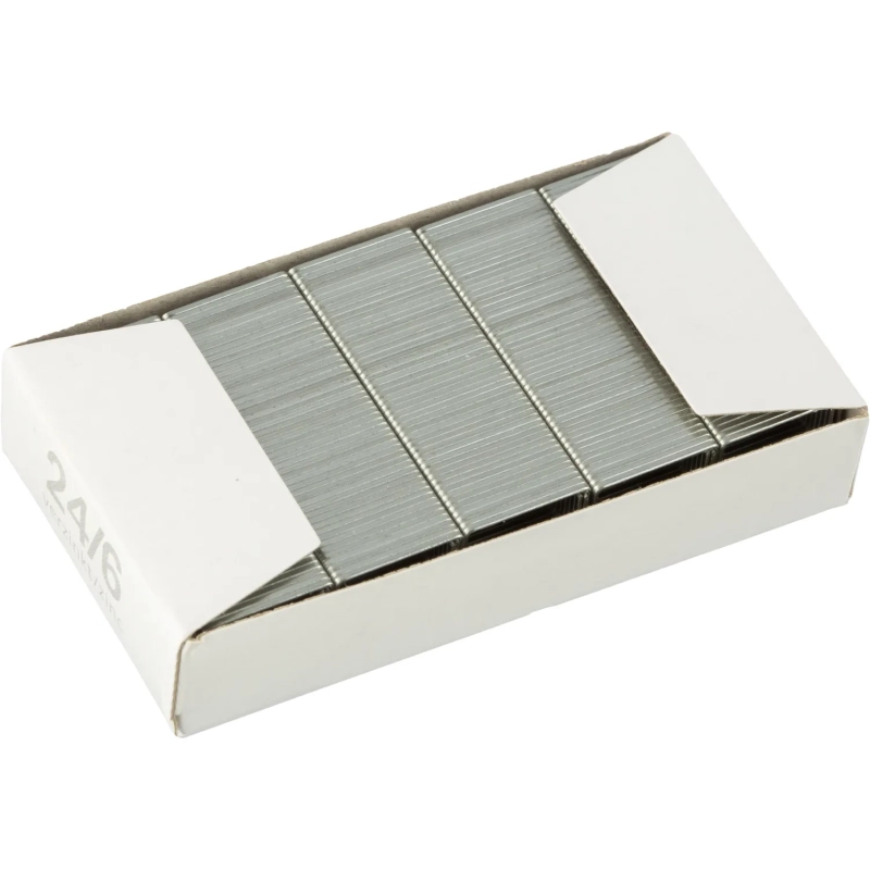 Скобы для степлера N24/6 SAX оцинкованные (2-30 лист.) 1000 шт в упаковке