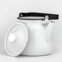 Чайник, 3.5 л, эмалированная сталь, белый