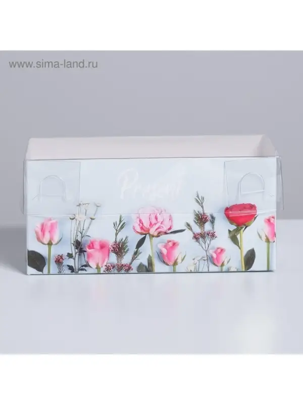 Коробка для капкейков, кондитерская упаковка, 2 ячейки «Present», 16 х 8 х 7.5 см Коробка для капкейков, кондитерская упаковка, 2 ячейки «Present», 16 х 8 х 7.5 см