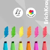 Гелевые мелки 6 цв ErichKrause Jolly Friends Neon, с европодвесом
