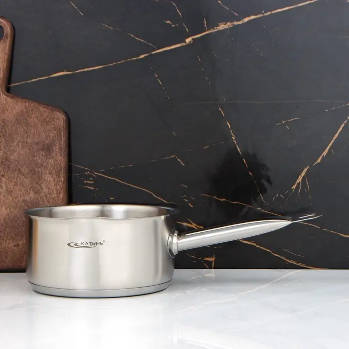 Ковш Катунь &laquo;Общепит&raquo;, 2.1 л, d=18 см, h=9 см, капсульное дно, индукция, нержавеющая сталь