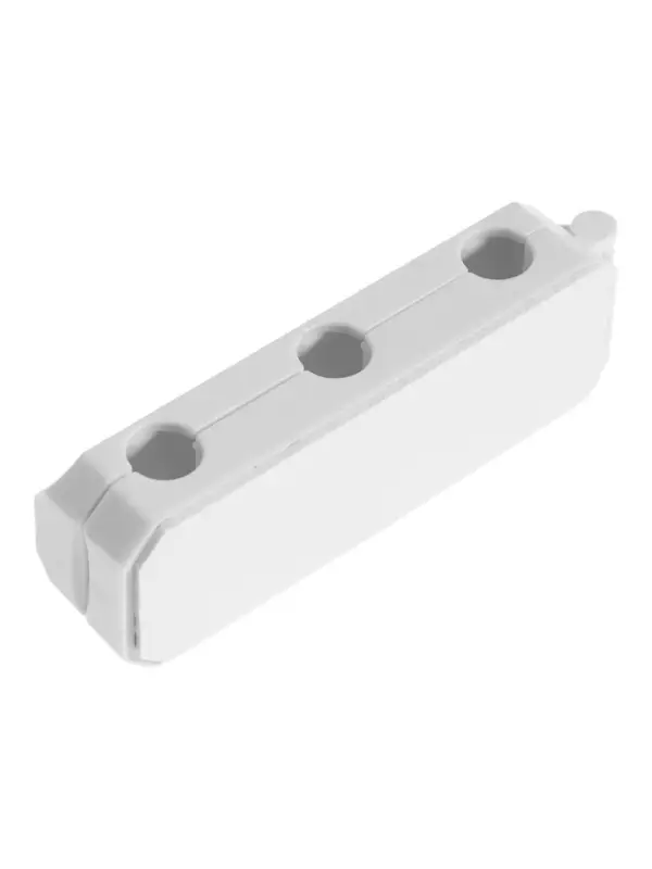 Держатель для проводов, 3 разъема, 2.2&times;7 см, белый