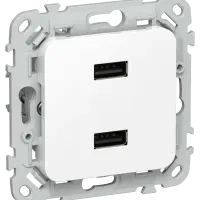 FLITE Розетка USB A+A 3,1А РЮ-2-ФлБ белый IEK
