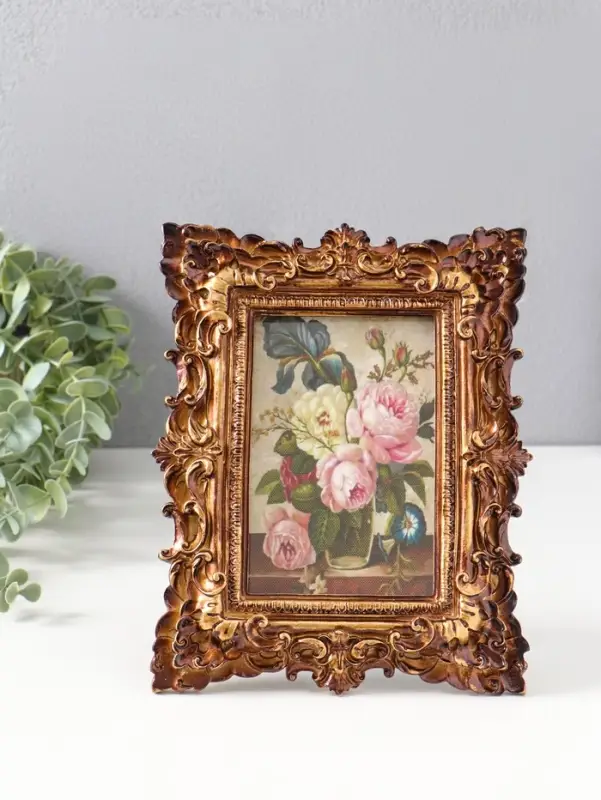 Фоторамка полистоун 9х13 см "Княгиня" золото 1,8х18х23 см