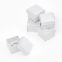 Коробочка подарочная под кольцо, серьги &laquo;Стёганая&raquo;, 4&times;4 см, (полезная часть 3.5&times;3.5 см), белая