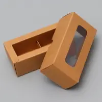 Коробка для 2 конфеты, крафт, 5×10.5×3.5 см