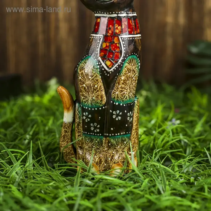 Интерьерный сувенир Интерьерный сувенир "Кошка с красным галстуком" 30 см