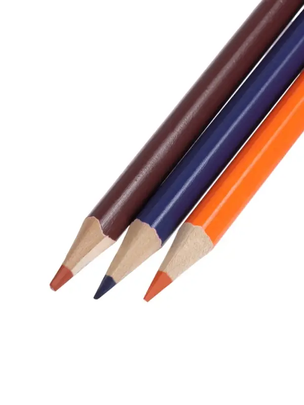 Карандаши Calligrata, цветные, двухцветные, 12 цветов, 6 шт., деревянные, трёхгранные