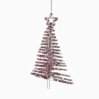 Ёлочная игрушка &laquo;Зимнее волшебство. Ёлочка сияние звезда&raquo;, 14&times;8 см, розовый