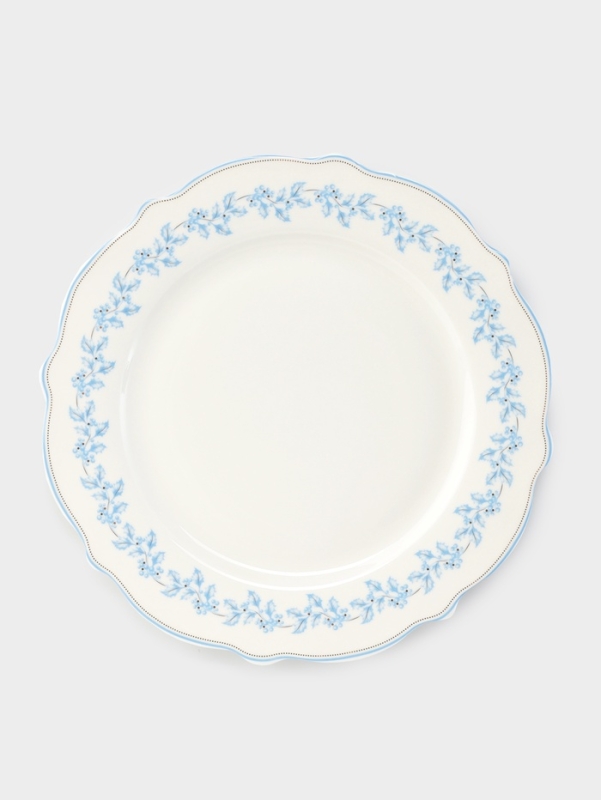 Тарелка WY Royal blue, d=20 см, фарфор, белая Тарелка WY Royal blue, d=20 см, фарфор, белая