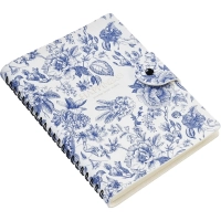 Бизнес-тетрадь Infolio 14x20см 96л клетка спираль Счастье,голуб I1673/blue