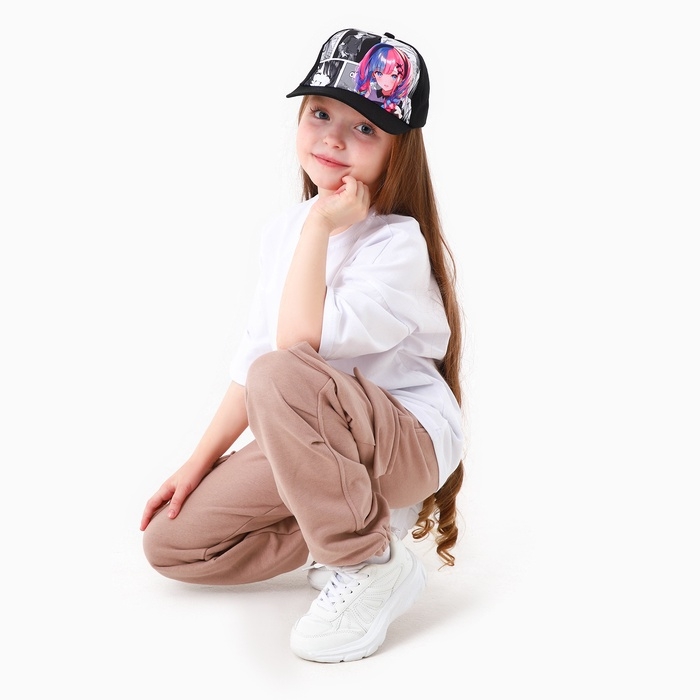 Кепка детская для девочки Кепка детская для девочки "Фото"аниме, р-р 52-54 5-7 лет