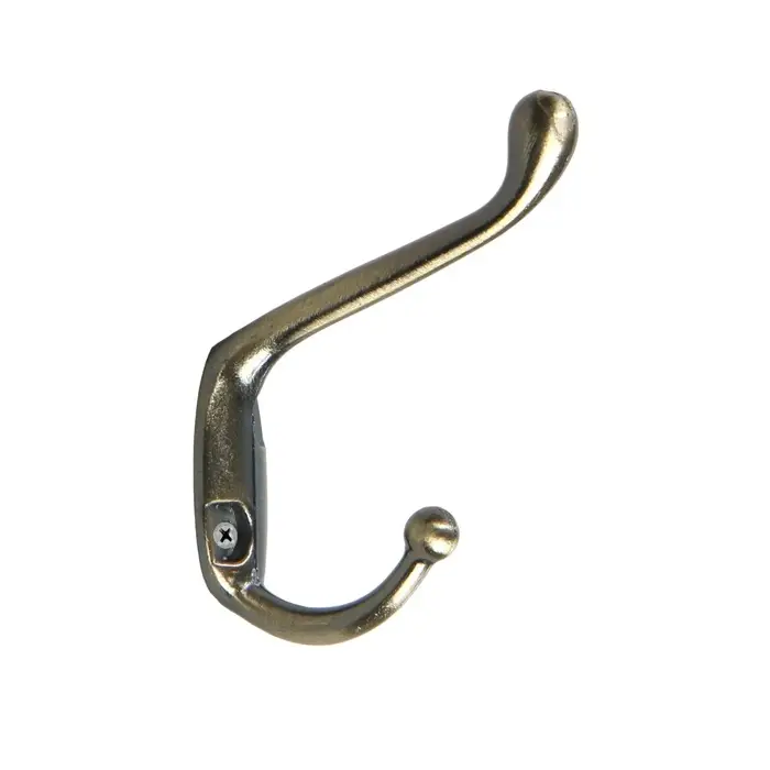Крючок мебельный ТУНДРА TKd=015, двухрожковый, бронза