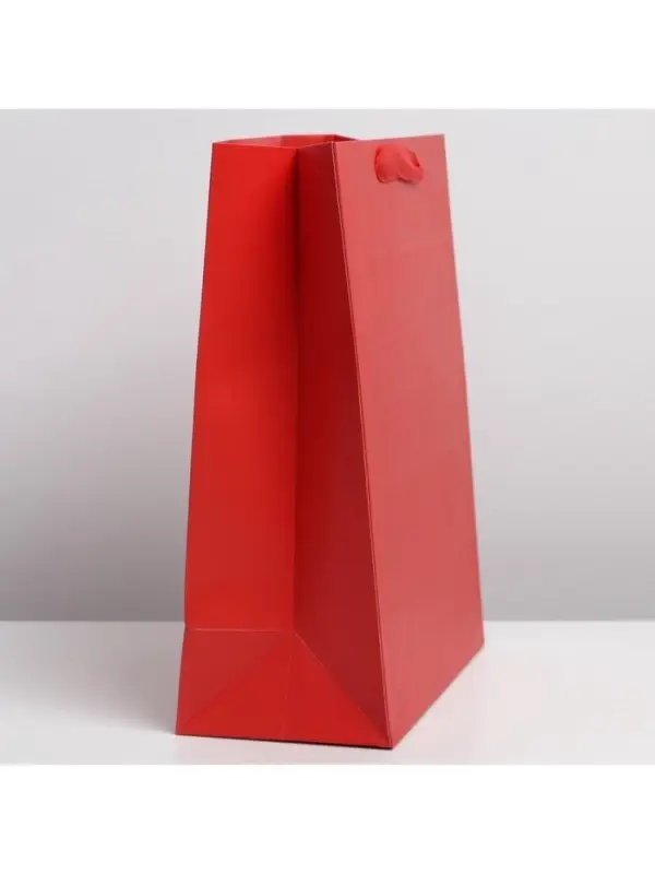 Пакет подарочный, упаковка, &laquo;Алый&raquo;, M 25.5&times;30&times;9 см, МИКС