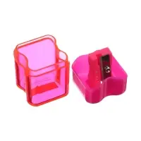 Точилка ErichKrause Wave Mini Neon, с контейнером, МИКС