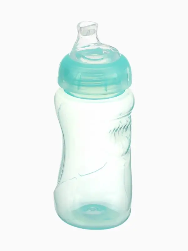 Поильник детский с мягким носиком, 300 мл., бирюзовый, +9 мес