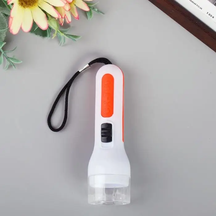 Фонарик брелок для ключей на кольце на подвеске «Яркая вставка», 9.8×3×3 см, МИКС Фонарик брелок для ключей на кольце на подвеске «Яркая вставка», 9.8×3×3 см, МИКС