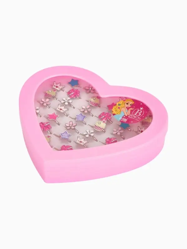 Кольцо &laquo;Выбражулька. Только для девочек&raquo;, безразмерное, фасовка 36 шт. форма МИКС, цвет МИКС