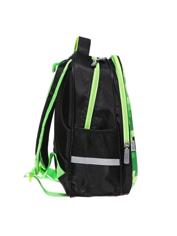 Рюкзак школьный, каркасный, 39&times;30&times;14 см &laquo;Пиксельный мир&raquo;