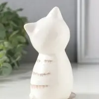 Сувенир керамика "Котейка белый полосатый" 6,5х5,3х11,2 см