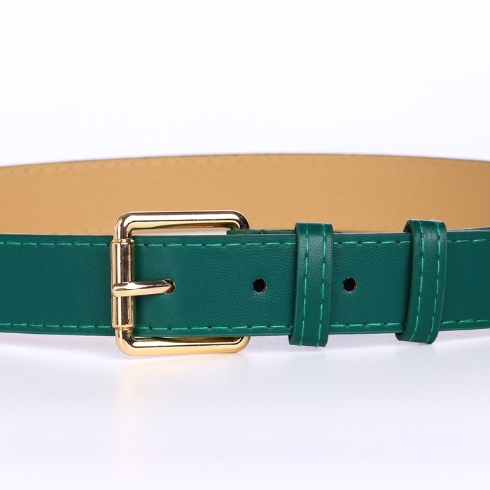 Ремень женский, ширина 3 см, пряжка металл, цвет зелёный Ремень женский, ширина 3 см, пряжка металл, цвет зелёный