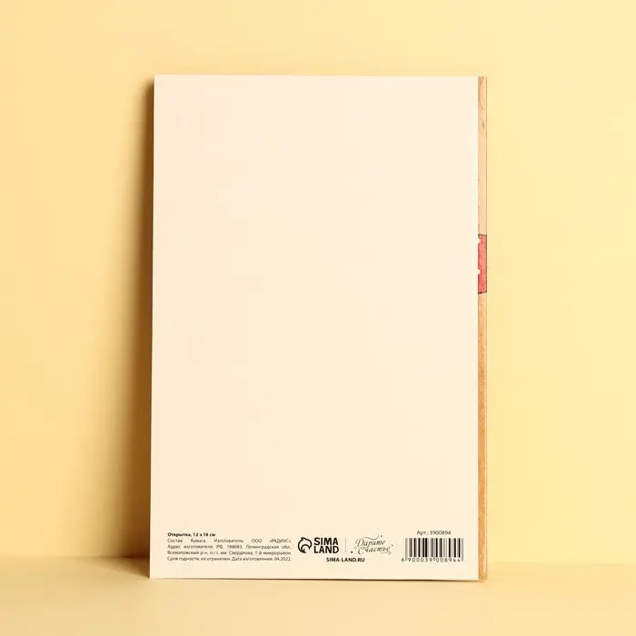 Открытка «С Днем Рождения», большой бант, частичный УФ-лак, 12 × 18 см Открытка «С Днем Рождения», большой бант, частичный УФ-лак, 12 × 18 см