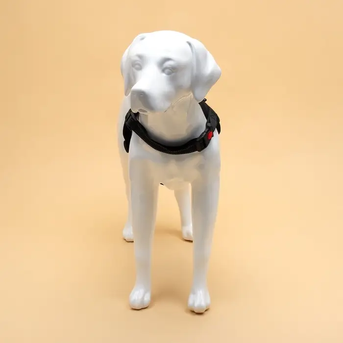 Шлейка К7, размер L, ОГ 64-86 см, вес 18-27.5 кг, мягкая, светоотражающая, чёрная