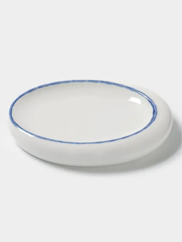 Блюдо сервировочное Magistro Blue Lagoon, 21&times;14.4&times;3.5 см, фарфор, белое