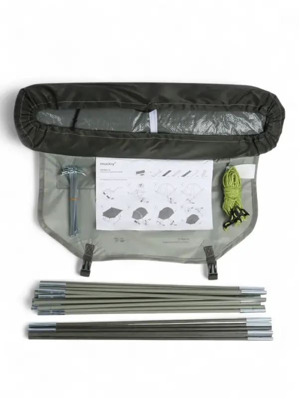 Палатка туристическая 3-местная maclay khibin 3, 310×210×140 см, трекинговая, двухслойная, с тамбуром, зелёная