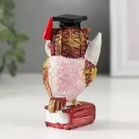 Фигурка полистоун &laquo;Ученый красный филин на книге&raquo;, 3.5&times;4.5&times;8.5 см, МИКС