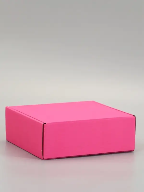 Коробка самосборная, розовая, 26 х 24 х 10 см