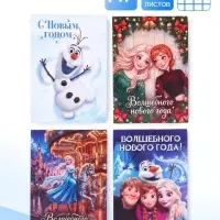 Блокнот А7, на скрепке, 16 листов, в клетку &laquo;Сестры&raquo; МИКС